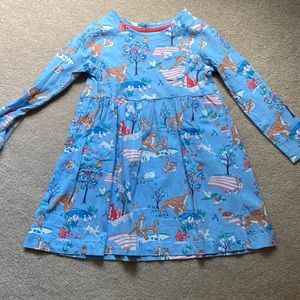 Mini Boden Winter Blue Dress, size 5-6Y 🌿